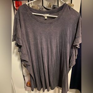 Womens 2X Terra & Sky Dark Grey Top